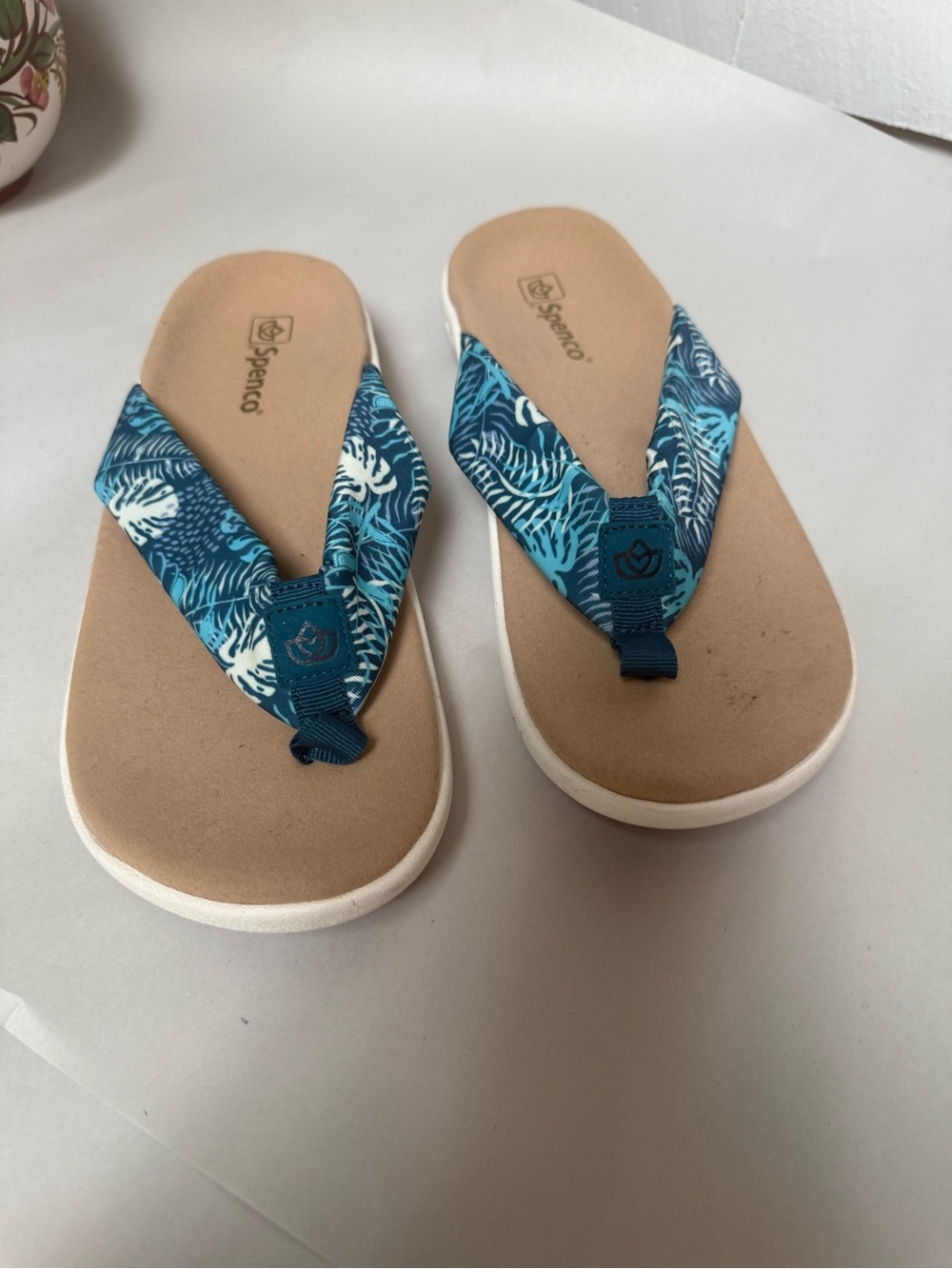 Spenco Victoria Tropic sandals in Tropical Blue EUC men’s size 11 - Picture 2 of 5